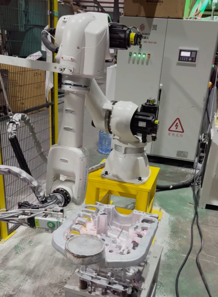 斯塔克机器人三维激光切割：铝合金压铸件浇口切割应用